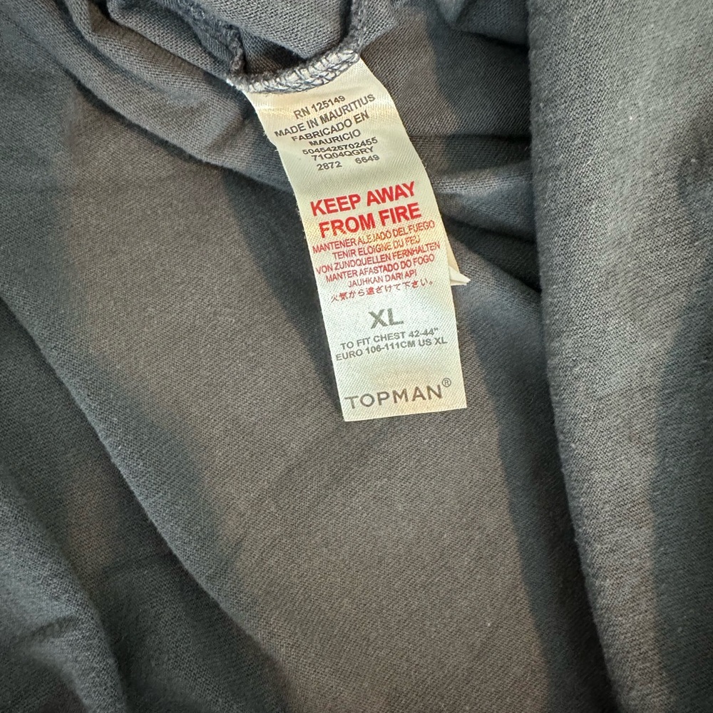 Topman Gray Crew Neck T-Shirt - Picture 5 of 6